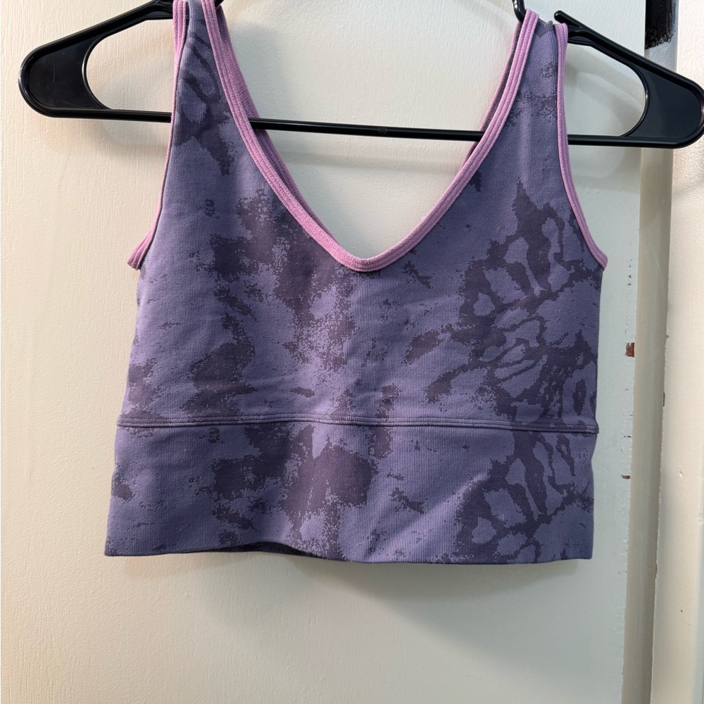 FP Movement by Free People Lavender Tie-Dye Sports Bra